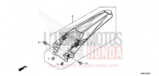 GARDE-BOUE ARRIERE CRF250RH de 2017
